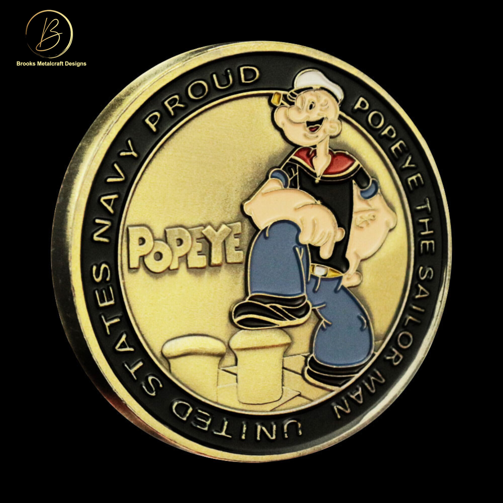 Navy Popeye The Sailor Man Challenge Coin