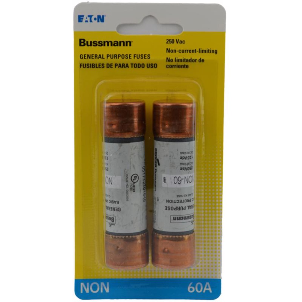 Bussmann  60 Amps One Time Cartridge Pack Of 5