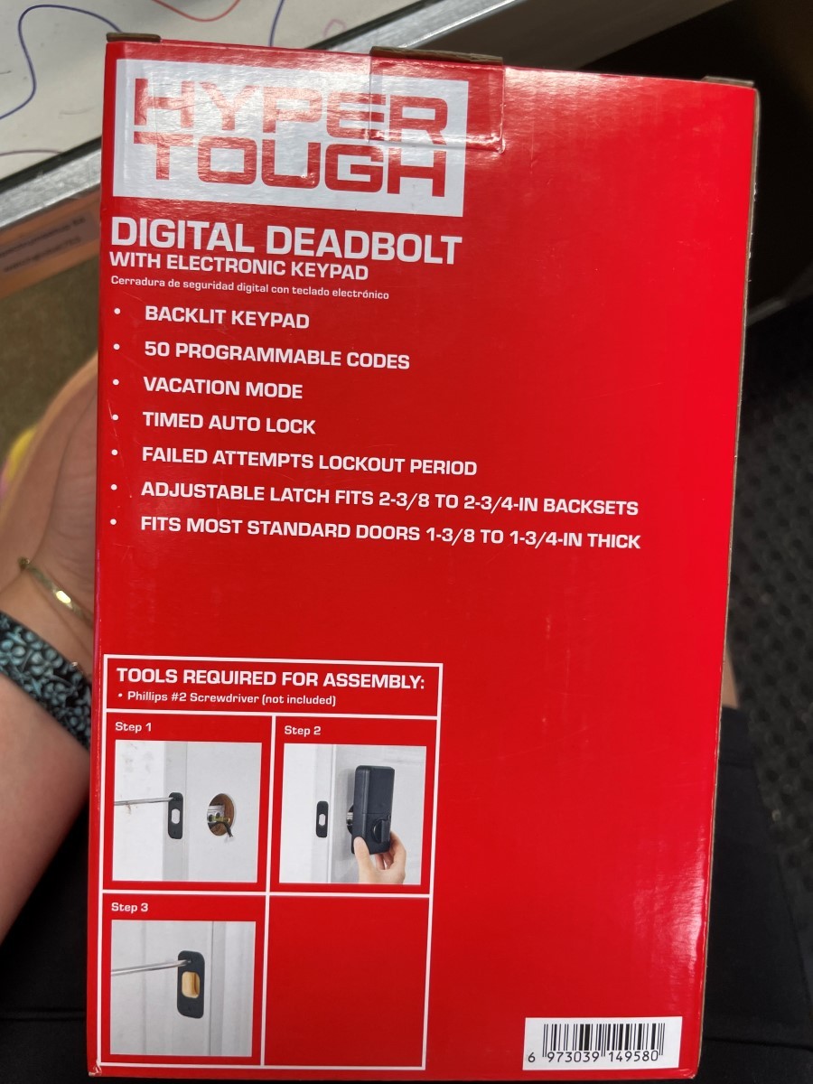 HYPER TOUGH DIGITAL DEADBOLT 9619112 (ECP021808)