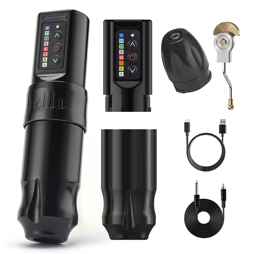 Wireless Tattoo Machine Professional Pen 2400 mAh Dual Battery Kit for Tattoo