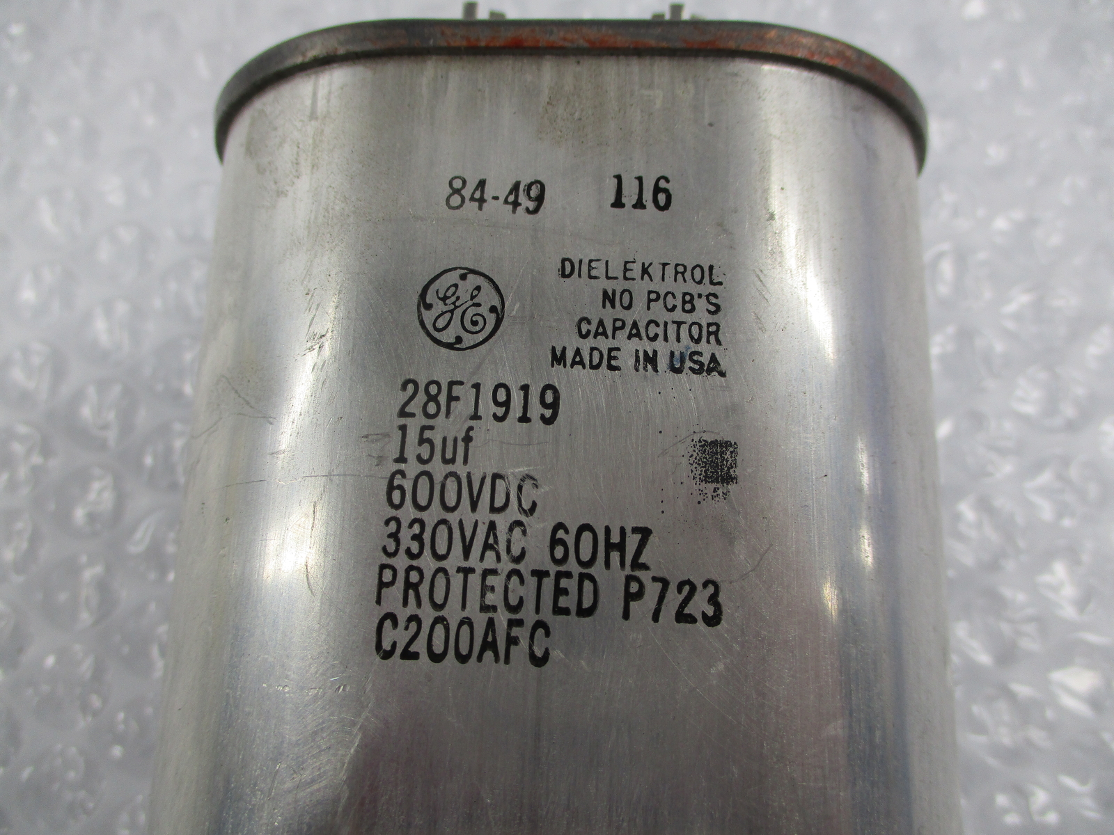 GENERAL ELECTRIC 28F1919 CAPACITOR 15UF NSNP