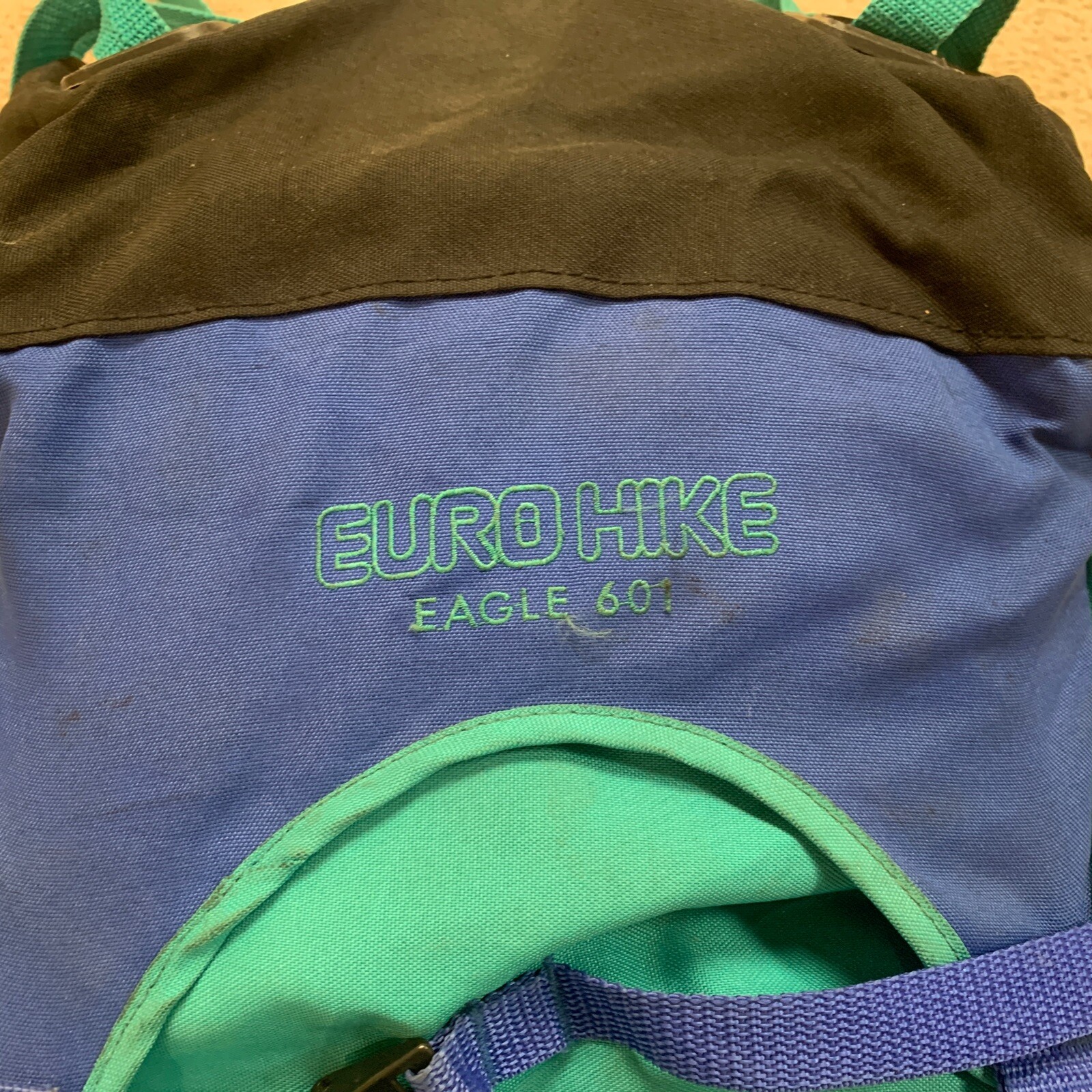 Eurohike Eagle 601 Internal Frame Hiking Backpack Rucksack Blue, Black, & Green