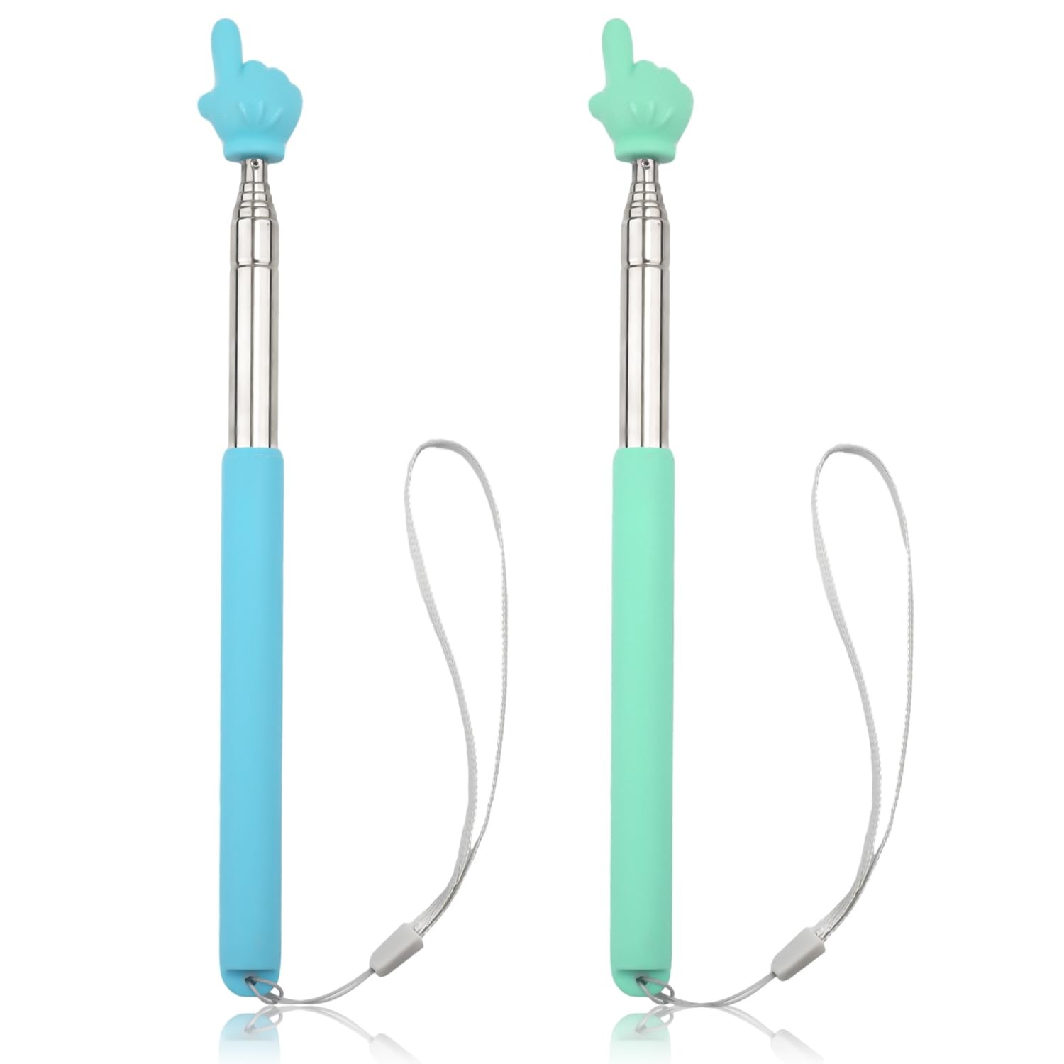 2pcs Telescopic Teachers Pointer, Pointer Sticks with Lanyard, Extendable...