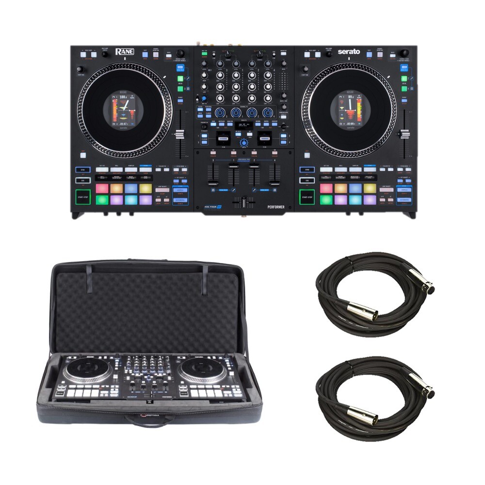 Set of RANE DJ PERFORMER DJ Controller w/ Case & 2x XLRs