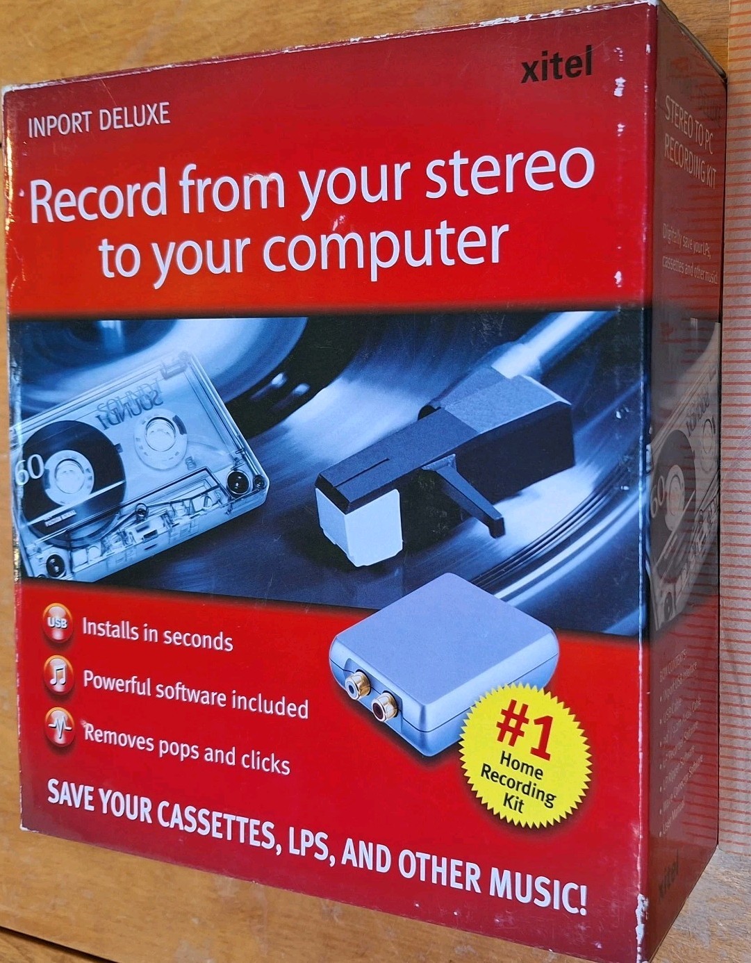 Xitel INPORT DELUXE Audio Home Recording Kit Transfer Cassettes LPs to PC New