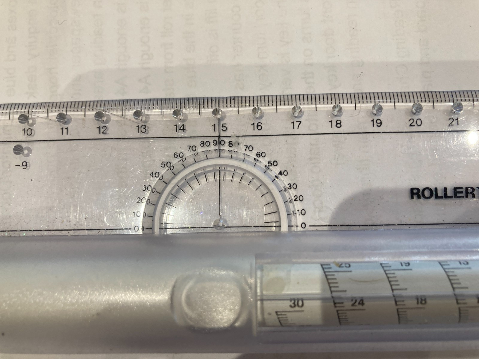 Vintage Rollertec Amazing Rolling Ruler Geometry Tech Drawing & Navigation 30cm