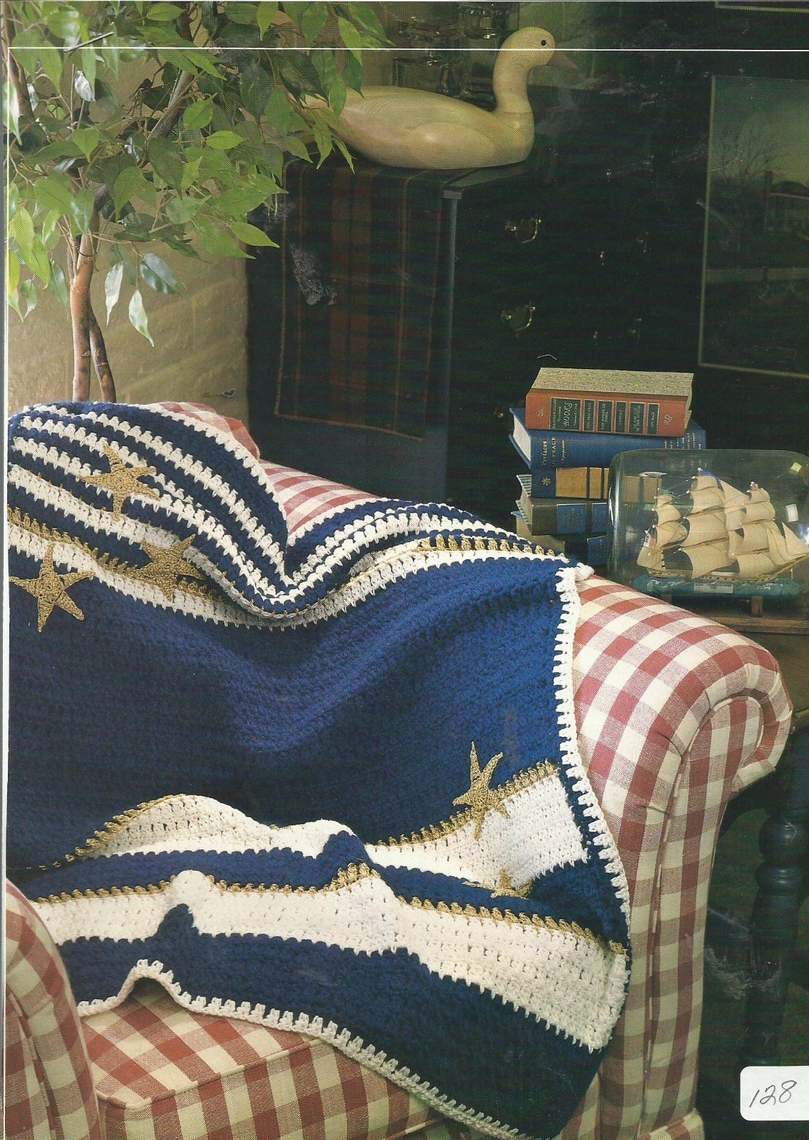 E0716 FALLING STARS  AFGHAN CROCHET PATTERN/INSTRUCTIONS