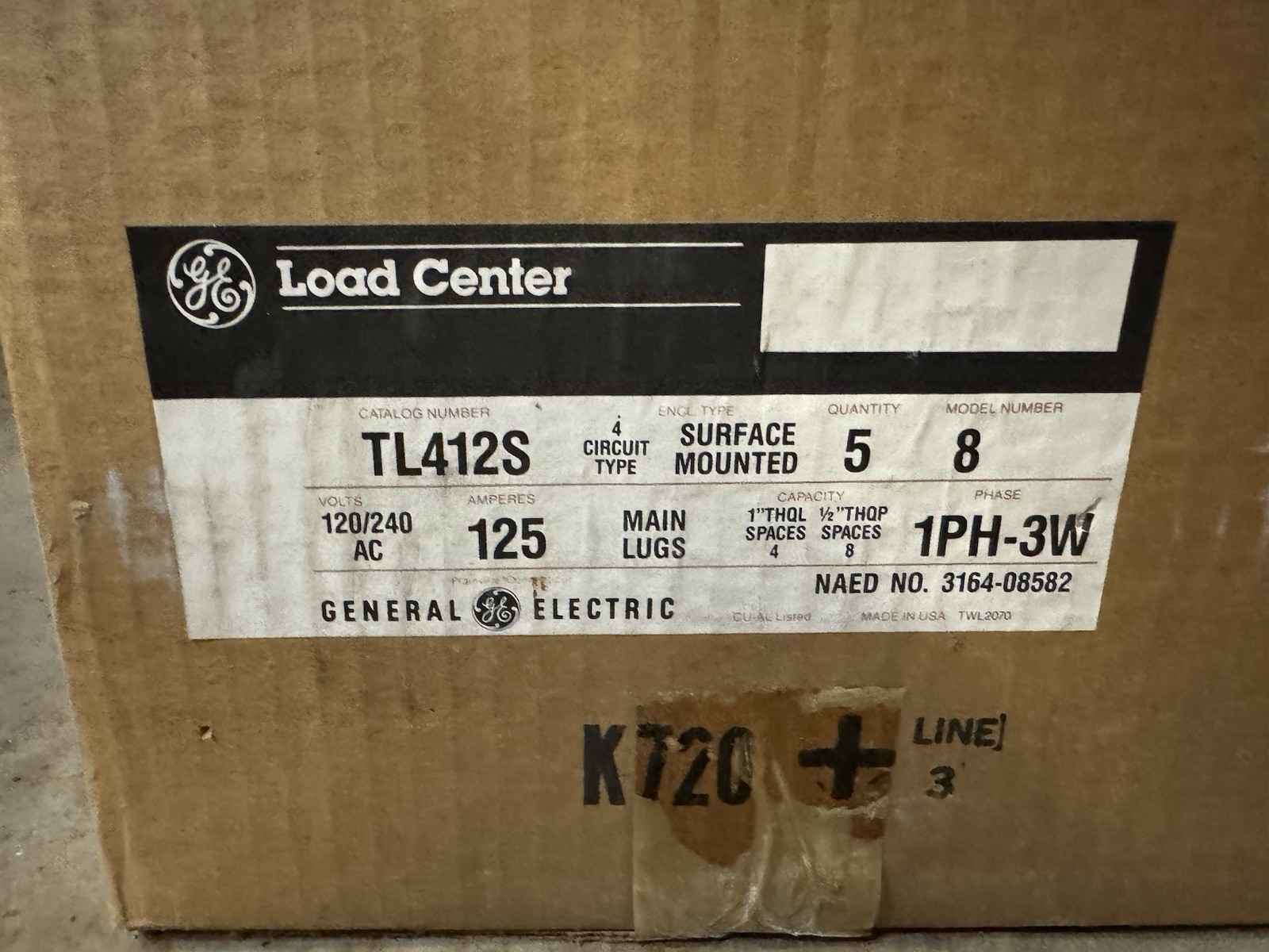 GE TL412S 125 Amp 120/240V Single Phase Load Center