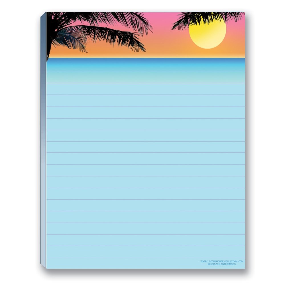 Stonehouse Collection Beach Notepad Pack 4 Assorted USA Made