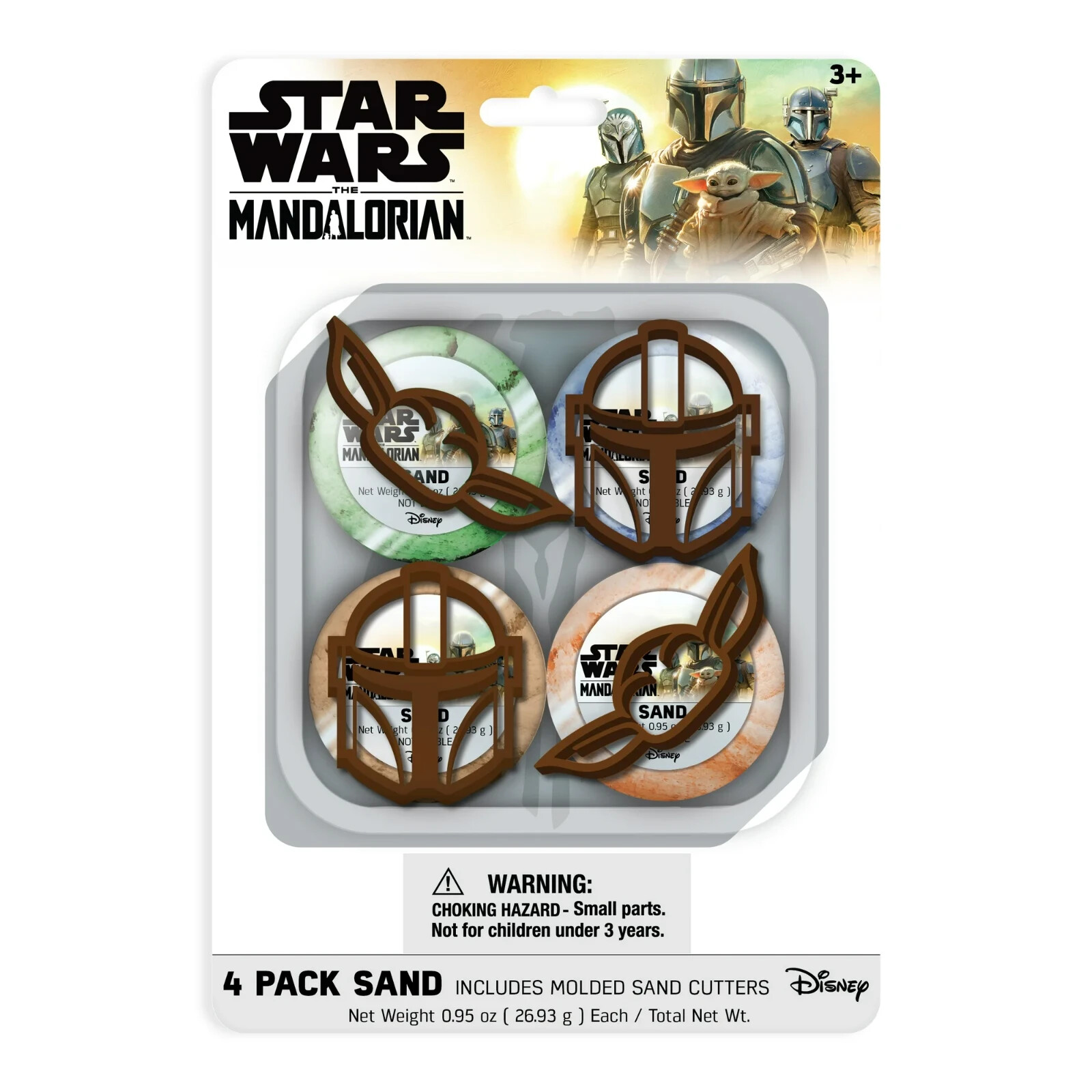 Star Wars The Mandalorian 4 Pack Play Sand 4 Molded Cutters Creative Toy Party