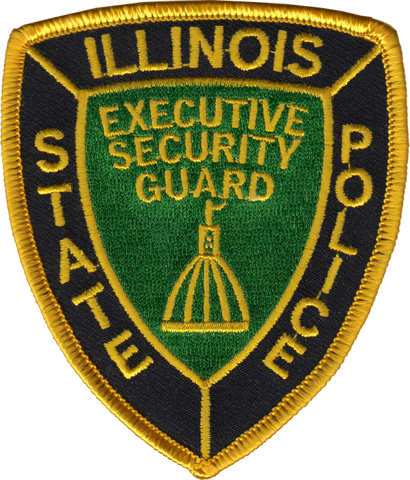 ILLINOIS STATE POLICE SHOULDER PATCH: Executive Security Guard Teardrop
