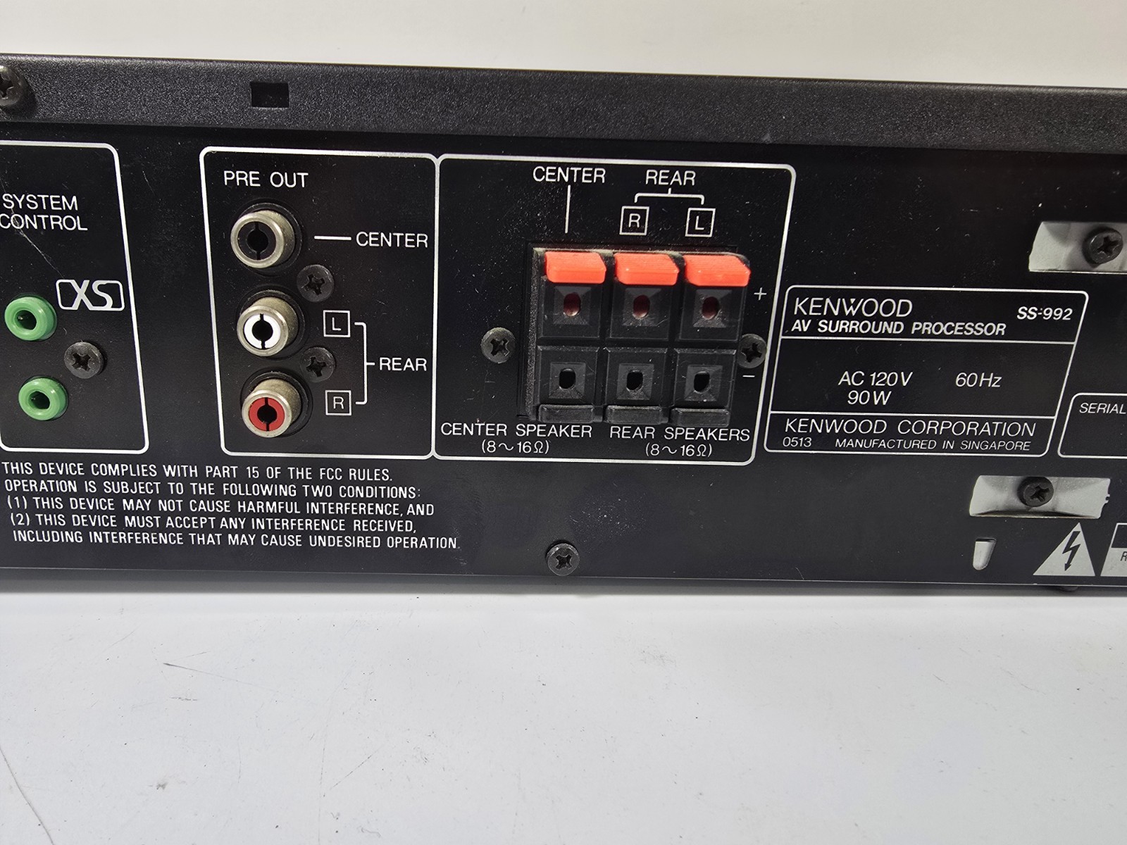 Kenwood SS-992 AV Surround Processor - tested Works Missing Foot