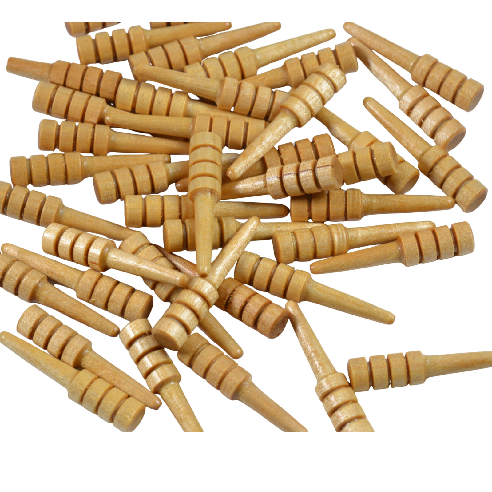 Qty 12 -Clear Coated Wooden Cribbage Pegs, Replacement Pieces