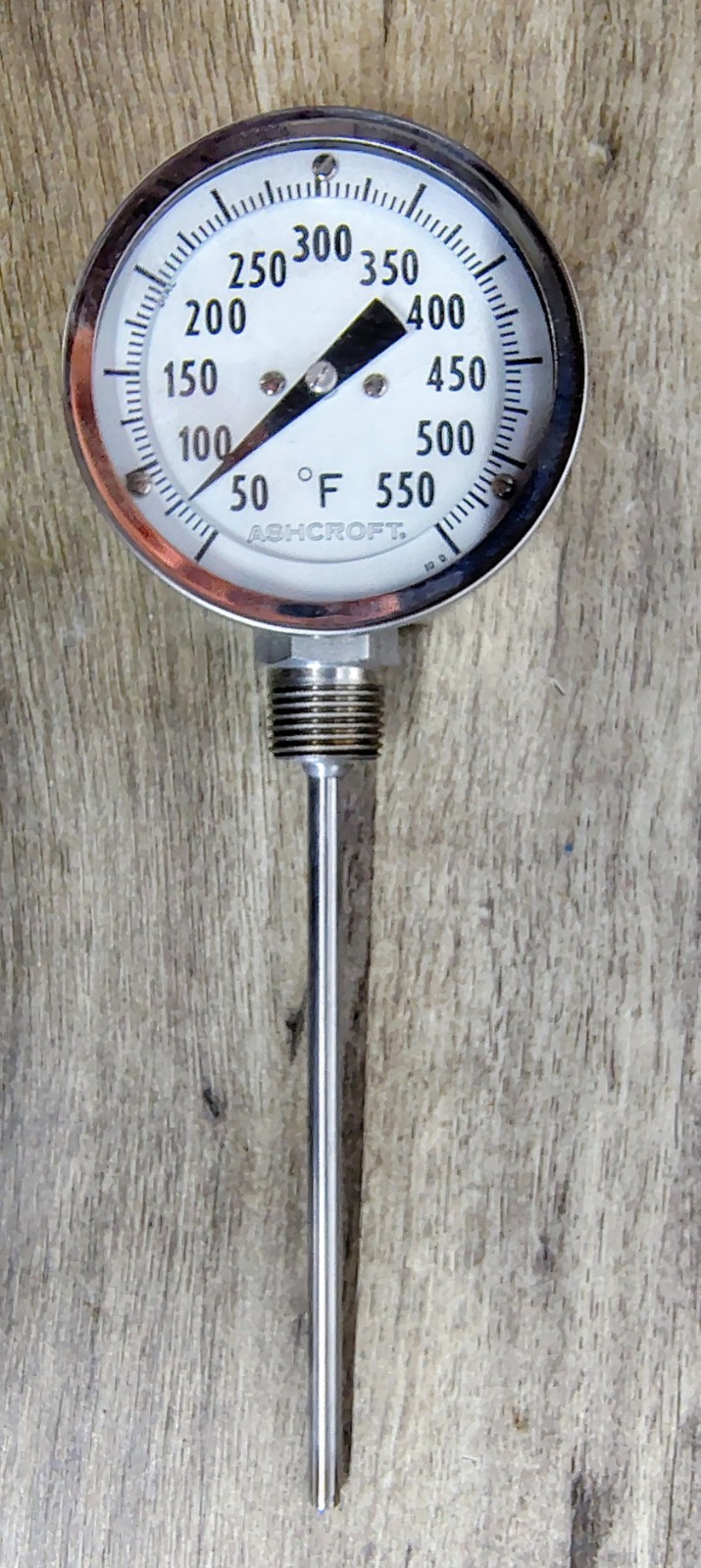 ASHCROFT 3" BI-METAL THERMOMETER  3” 30 EI60L 060 50/550F 1/2" NPT