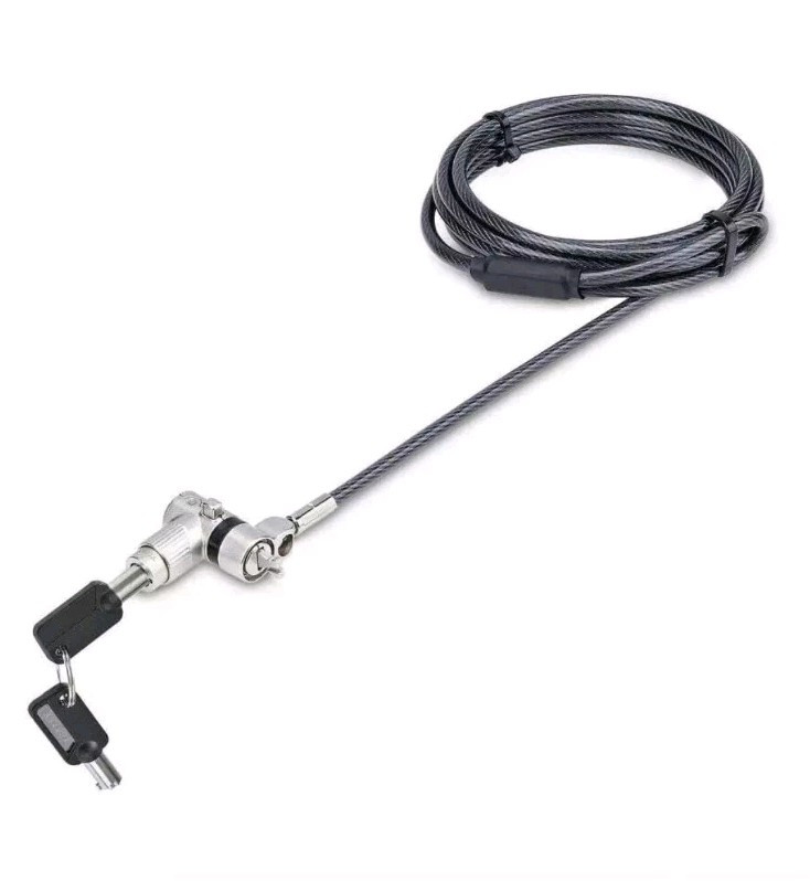 StarTech.com 3-in-1 Universal Laptop Lock 6.6ft, Master Keyed Locking Cable