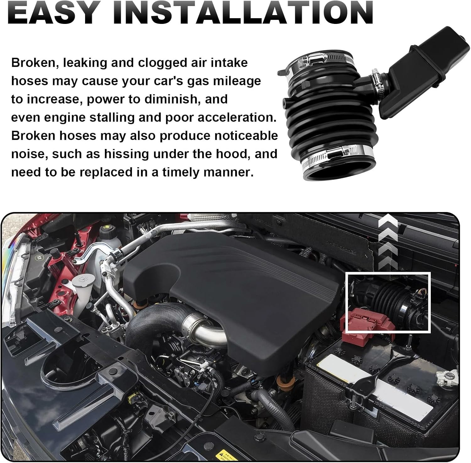 Engine Air Intake Hose(With clamp) for Nissan Murano 2015-2023 Pathfinder 2013-2