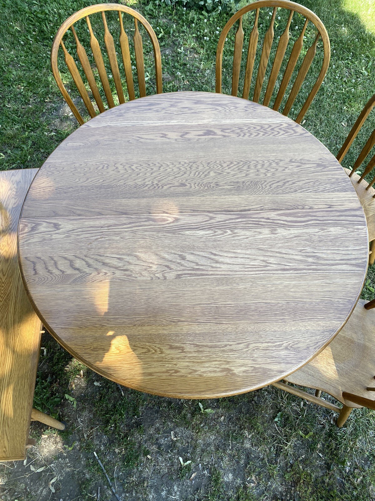 Dining Room Table Set 6 Chairs 2 Leafs