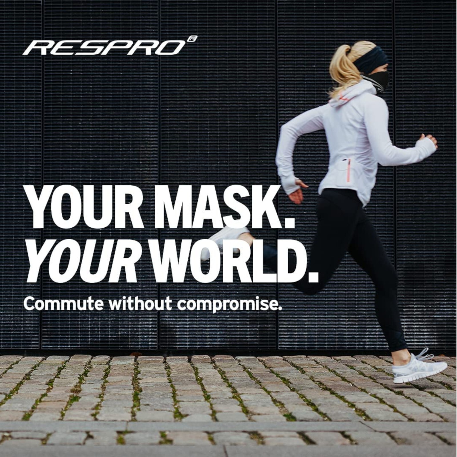 Respro Ultralight Mask (Black, X-Large)