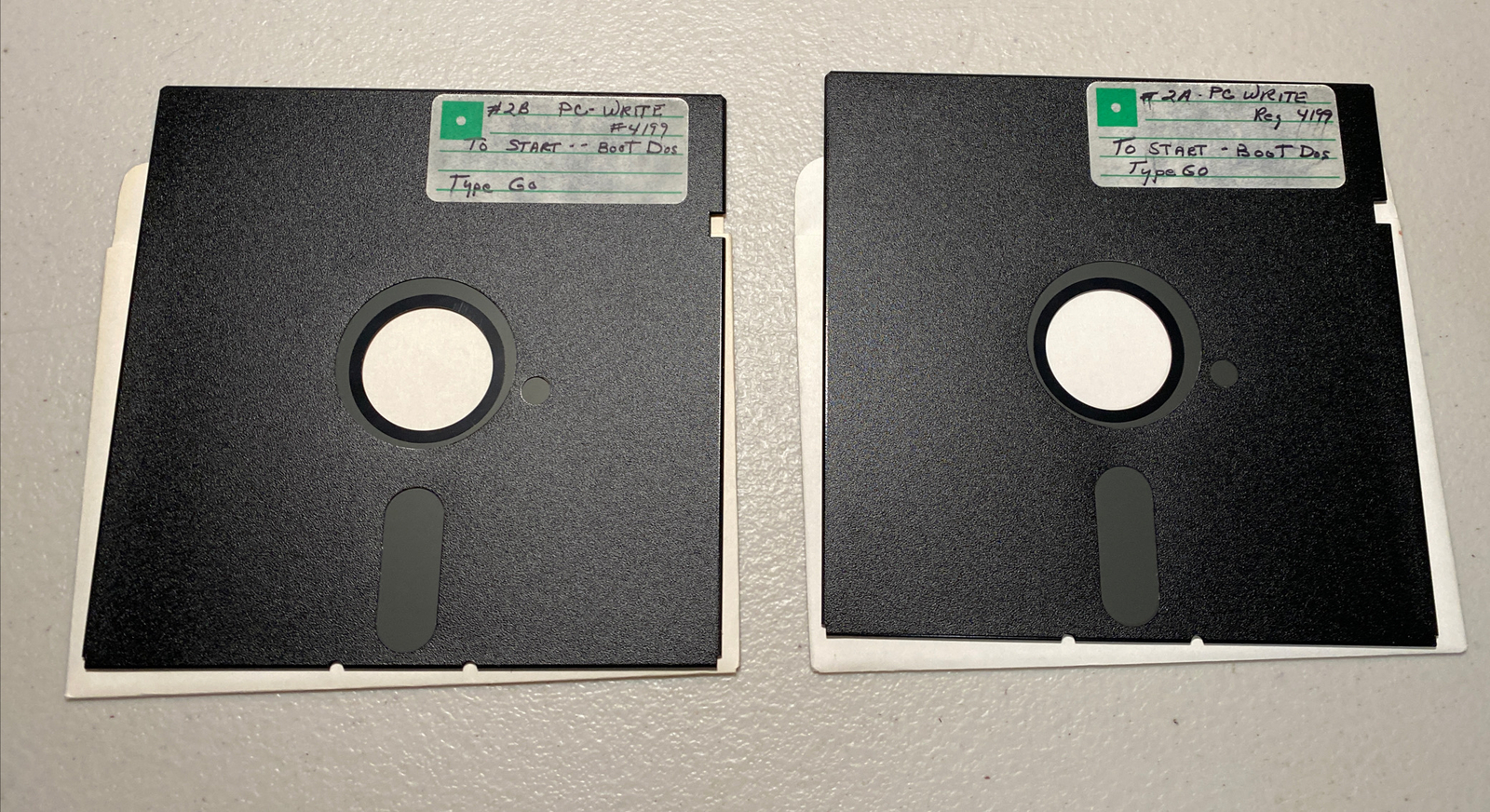 Two Disk PC-WRITE #4199 DOS IBM Tandy Vintage