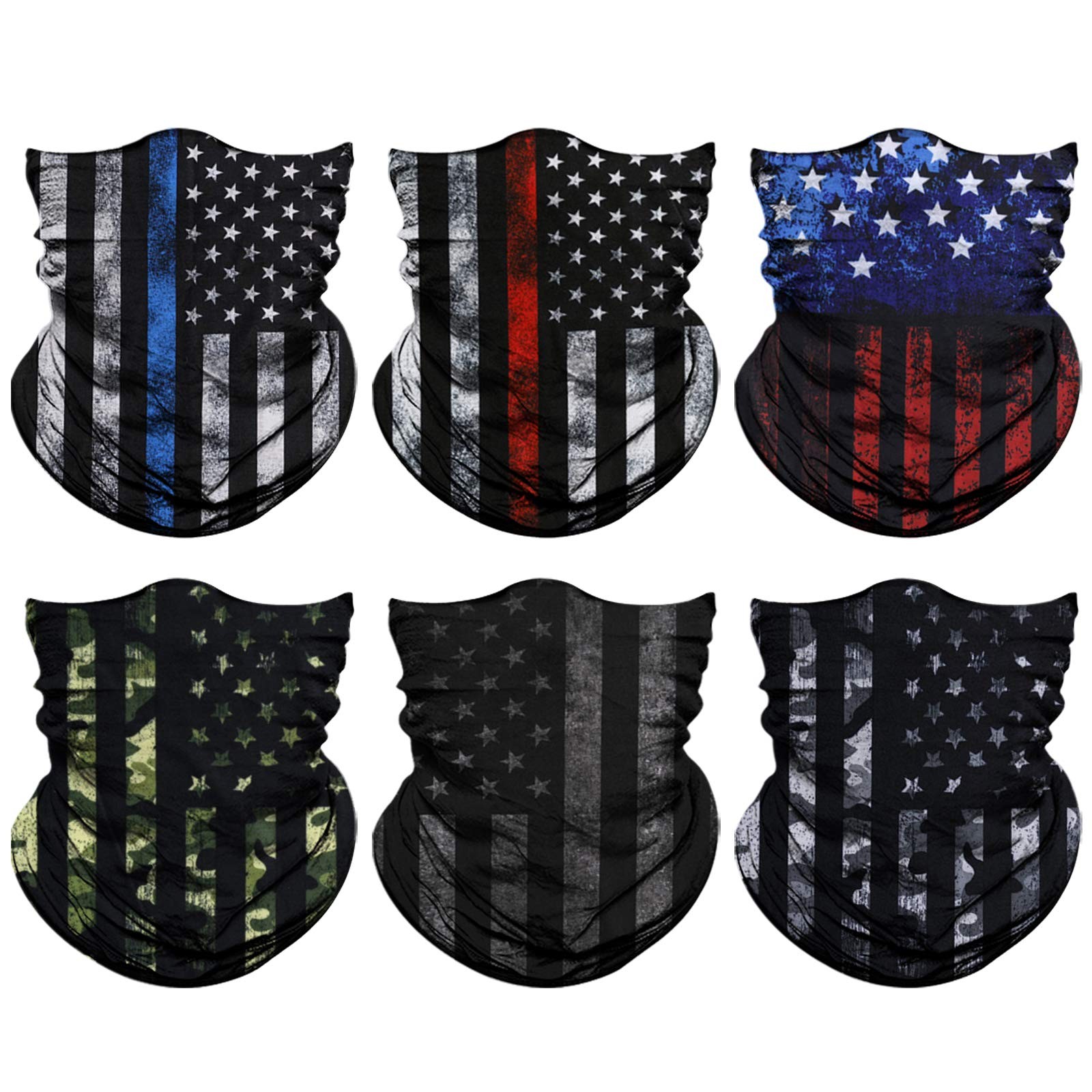 Venswell Neck Gaiter Mask, Sun Rave Bandana Face One Size, A-2-flag 3