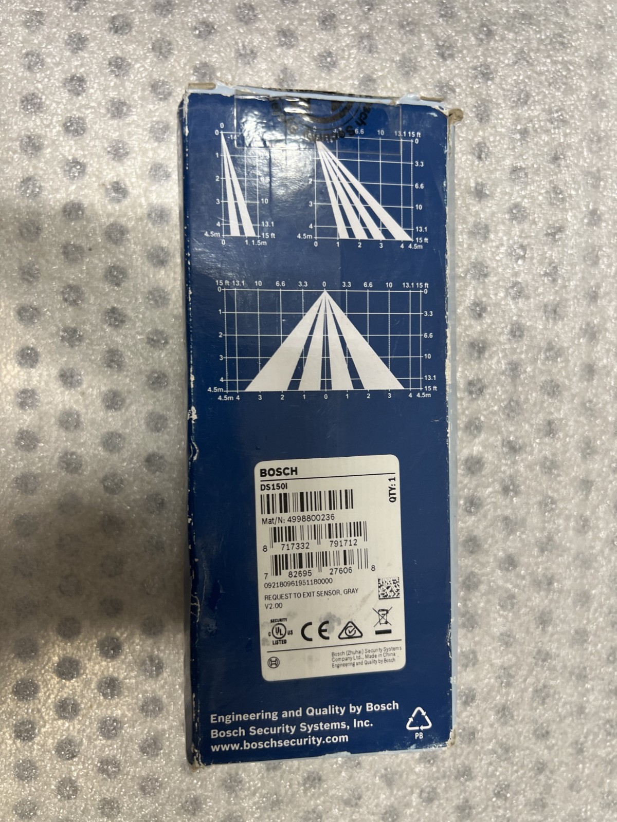 BOSCH Security (DS150i) Request To Exit PIR Motion Sensor