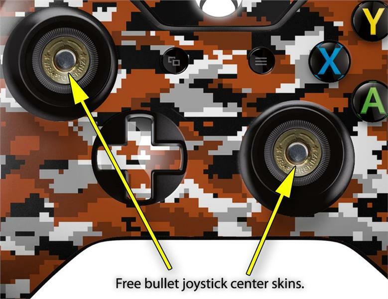 WraptorCamo Digital Camo Burnt Orange Skin for XBOX One Controller