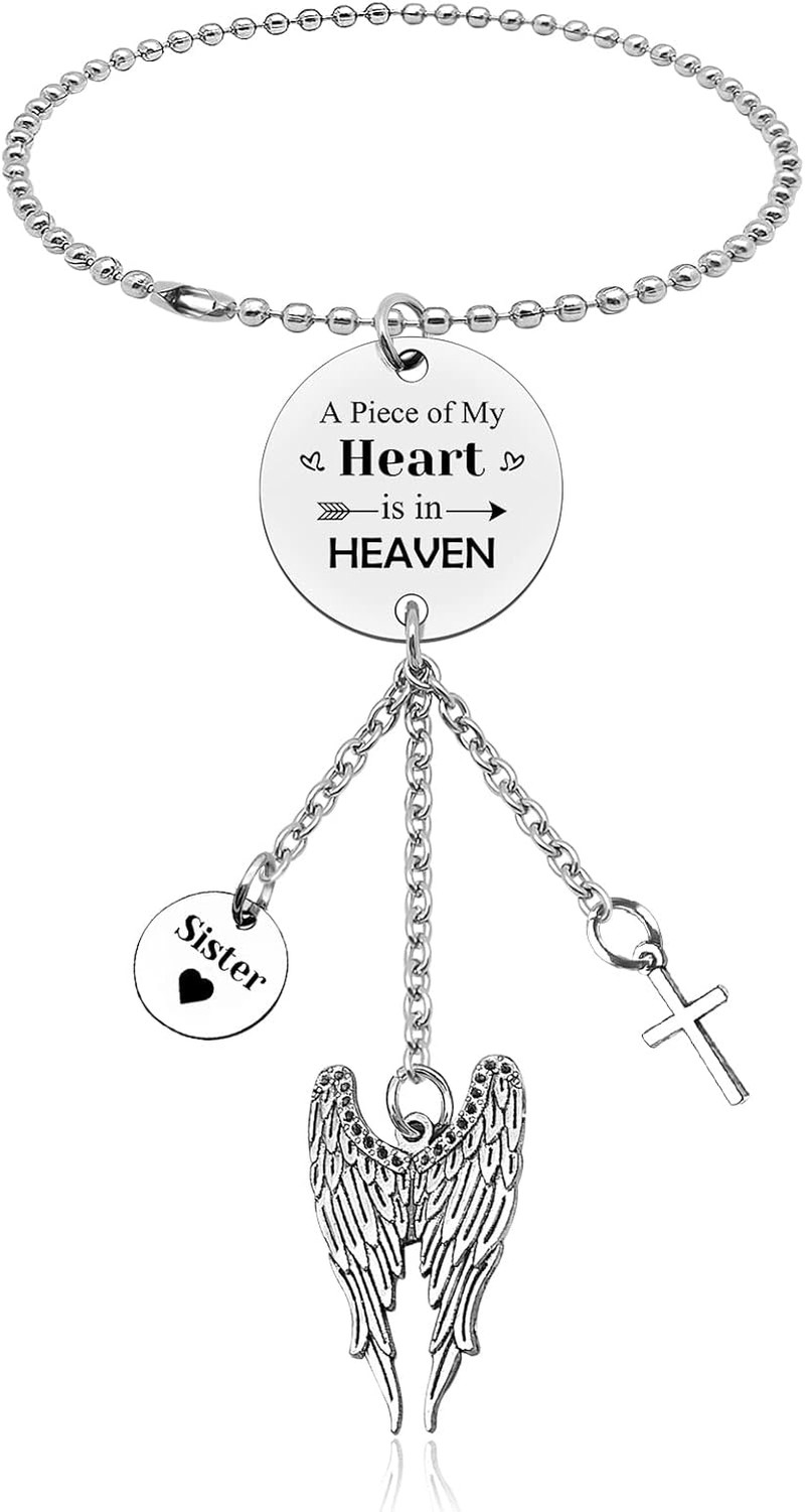 Memorial Car Hanging Ornament for Loss of Sister - Sympathy and Remembrance Gift