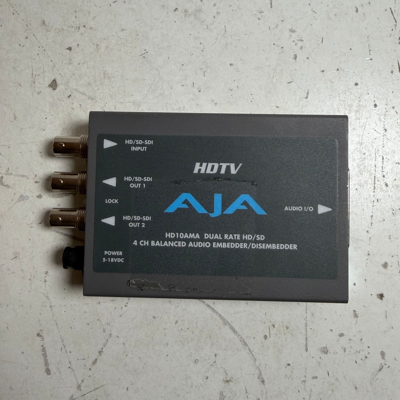 AJA HD10AMA Gray Dual Rate HD/SD 4-Channel Analog Audio Embedder/Disembedder