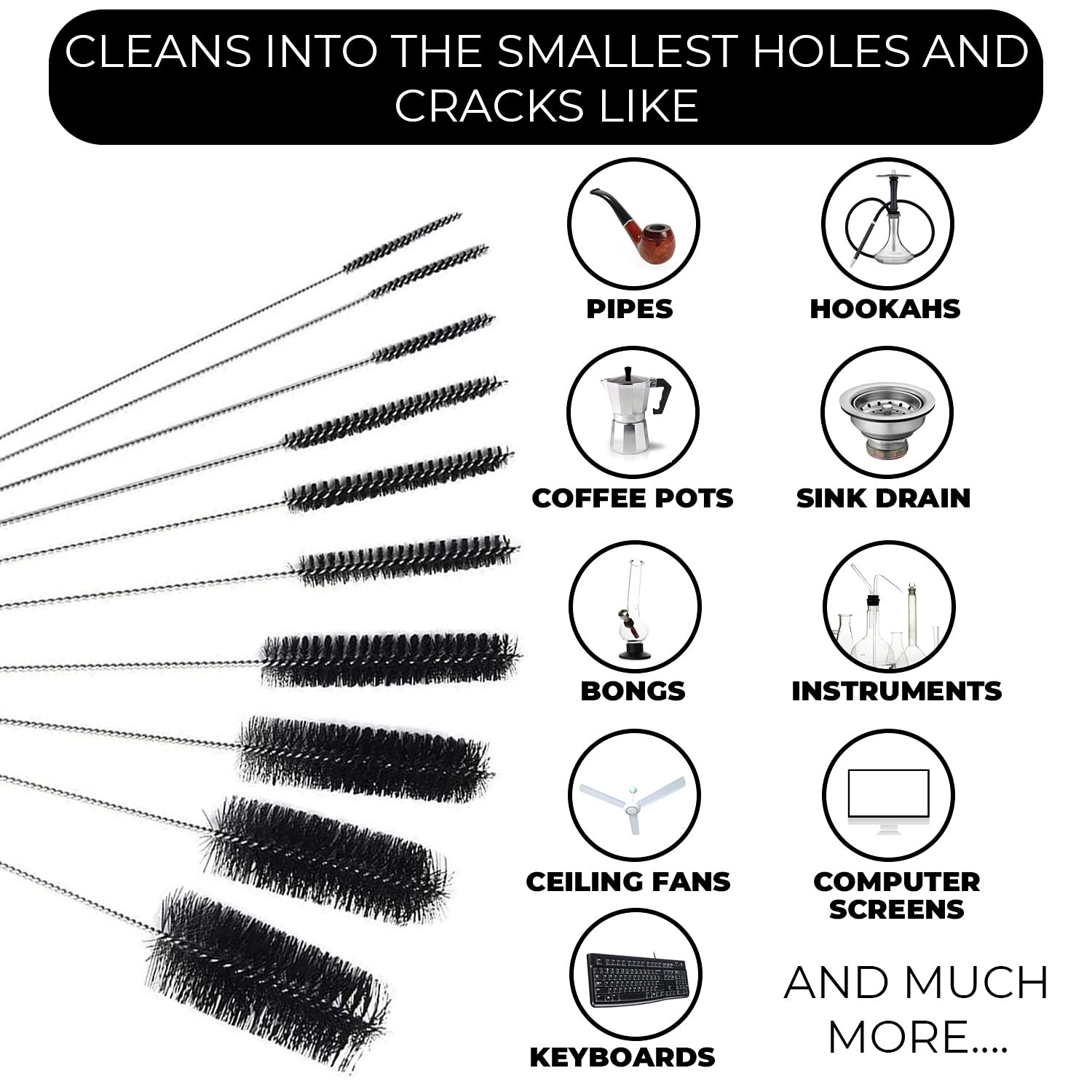 Flexible Drain Cleaning Brush (72" Long) for Drains, Purple 6 Feet (72 inches)