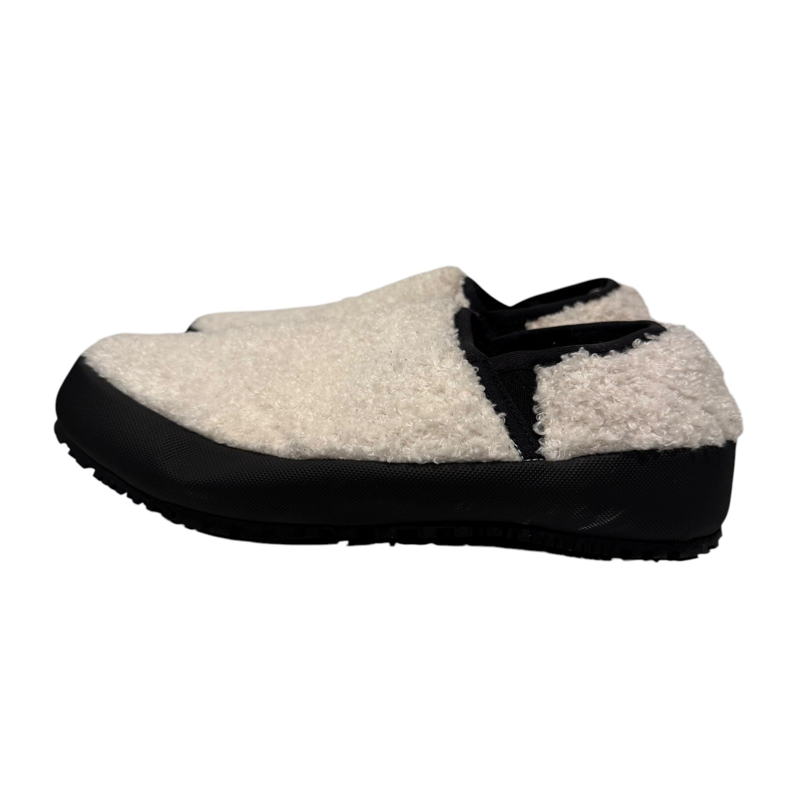 P448 Laby Teddy Fuzzy Loungewear Italy Slippers In White Women's 38 US 7.5-8
