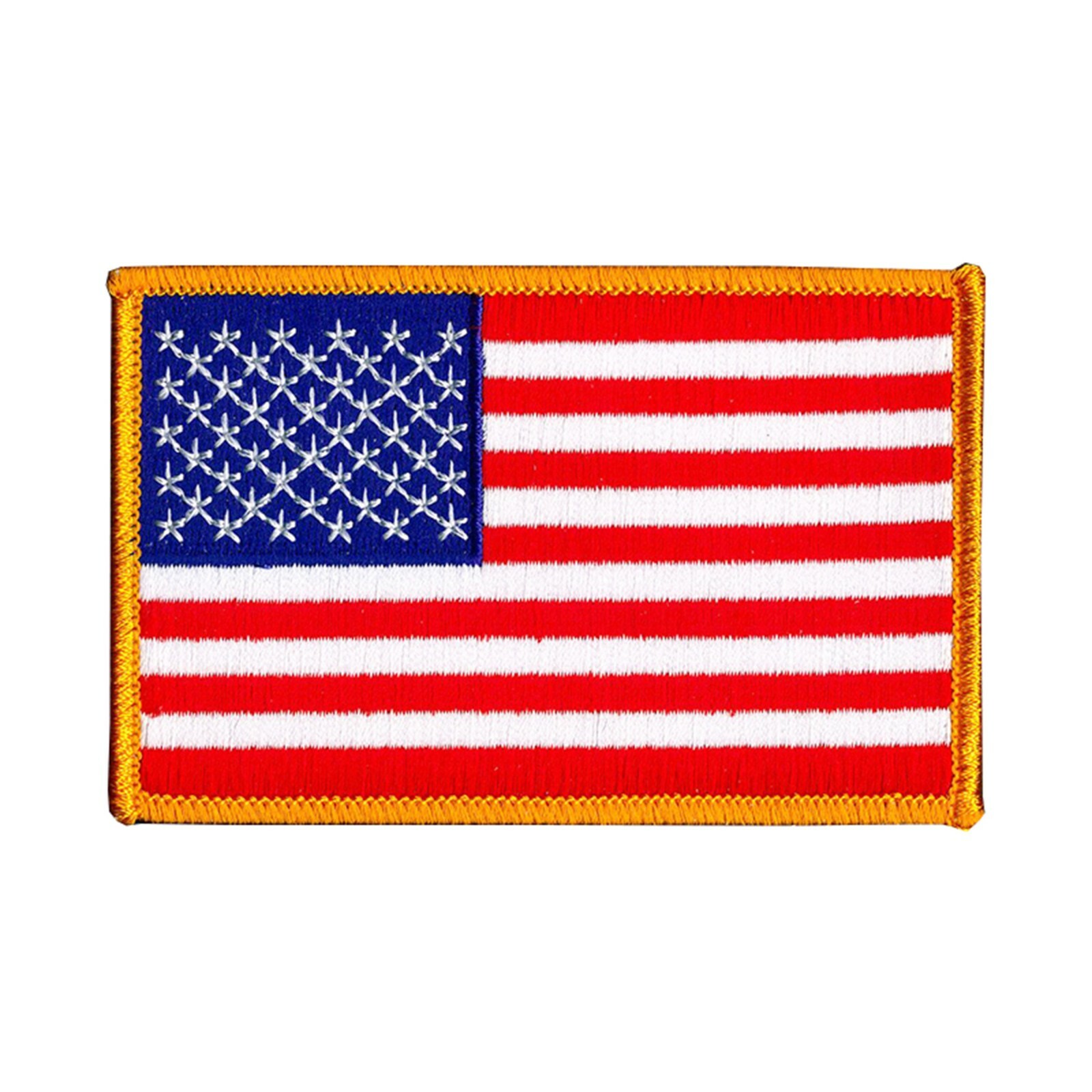 US American Flag Patch (Standard) SMALL 3.5" X 2.25" Wax Backing - USA - Veteran