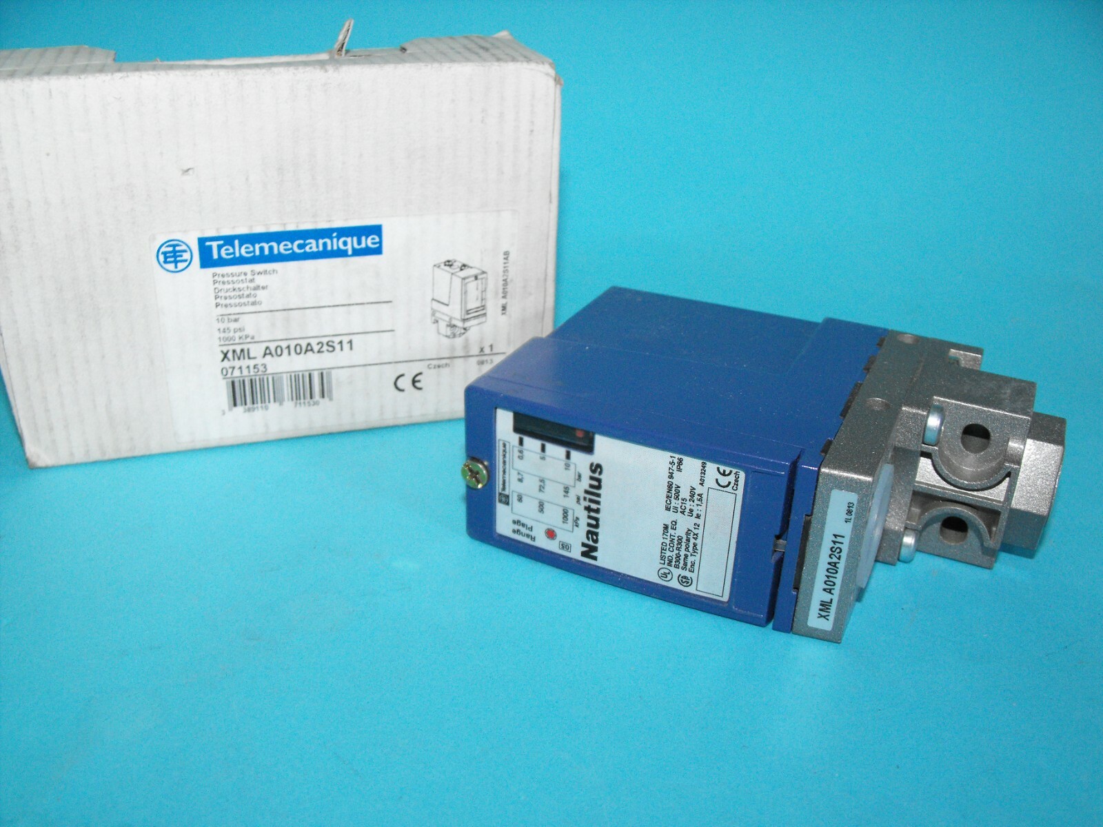 Schneider Electric TELEMECANIQUE.XMLA010A2S11.Switch Pressure.10BAR.071153.NEW.