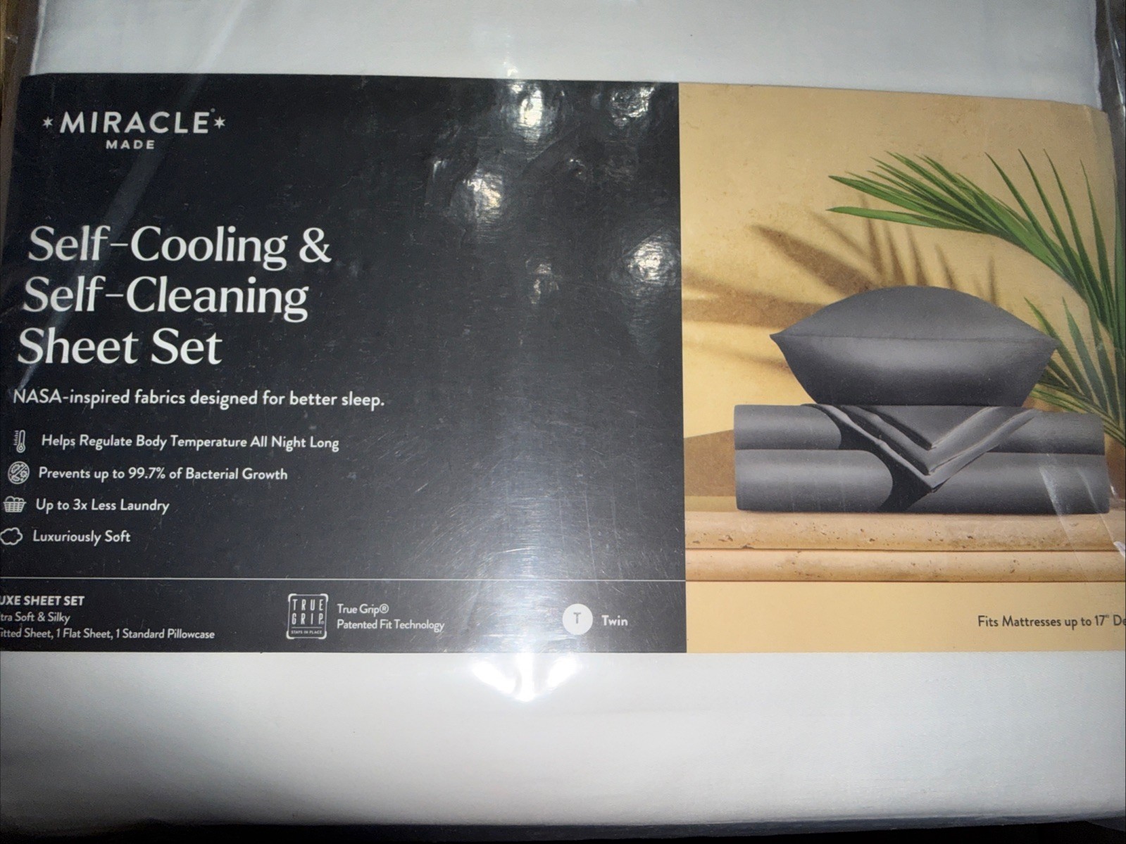 Miracle Made Self Cooling And Self Cleaning Sheet Set Twin White