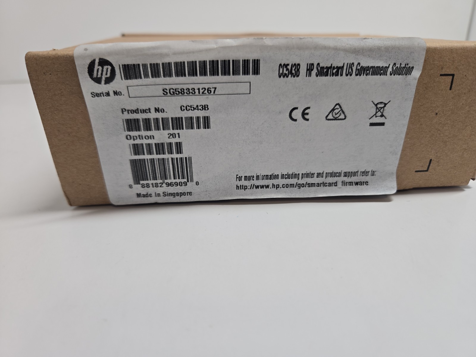 HP SmartCard US Government Solution, CC543B, USB Smart Card Reader Open Box New