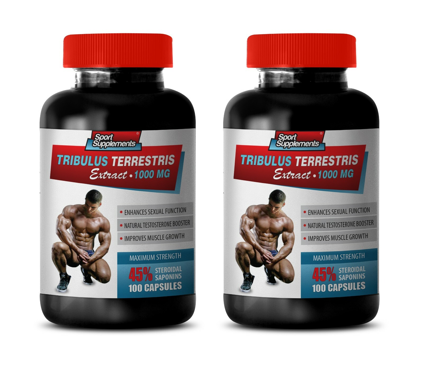 Male Enhancement TRIBULUS TERRESTRIS 45% Testosterone Booster 2 Bottles 200 Cap