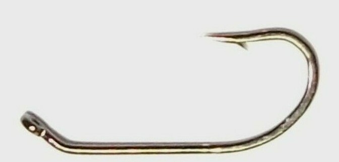 Nimrod's Tackle 60 DEGREE FLAT EYE JIG FLY TYING HOOKS Black Nickel