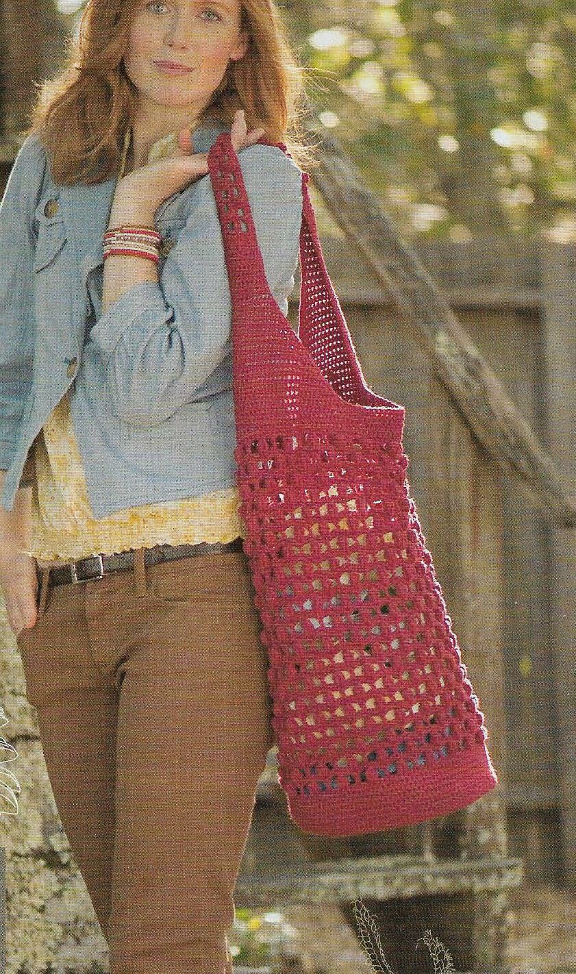 EARTH FRIENDLY TOTE BAG CROCHET PATTERN INSTRUCTIONS