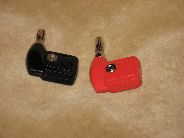 Banana Plug set, Red and Black, new