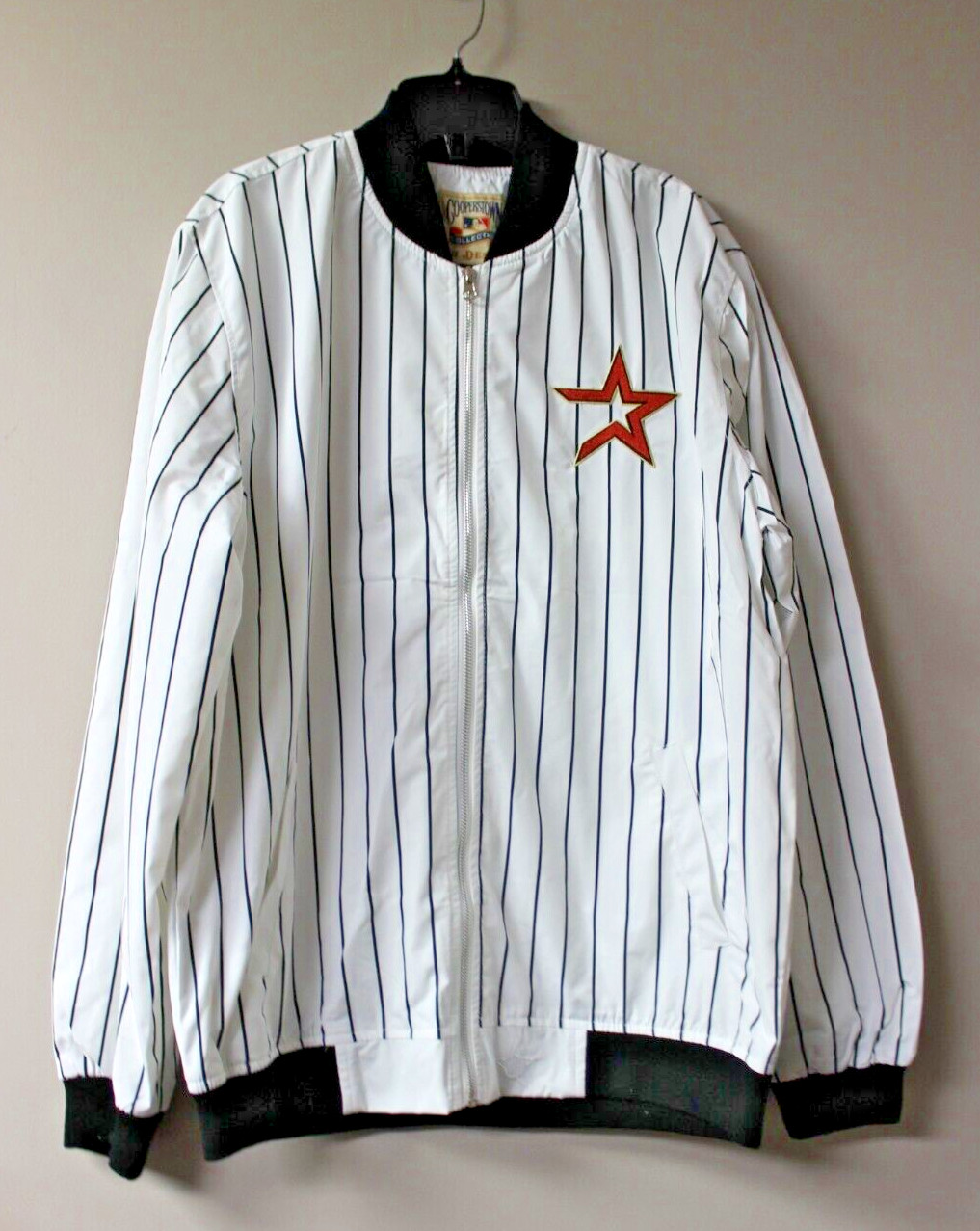 New MLB Houston Astros city edition embroidered zip up poly jacket men's XL slim