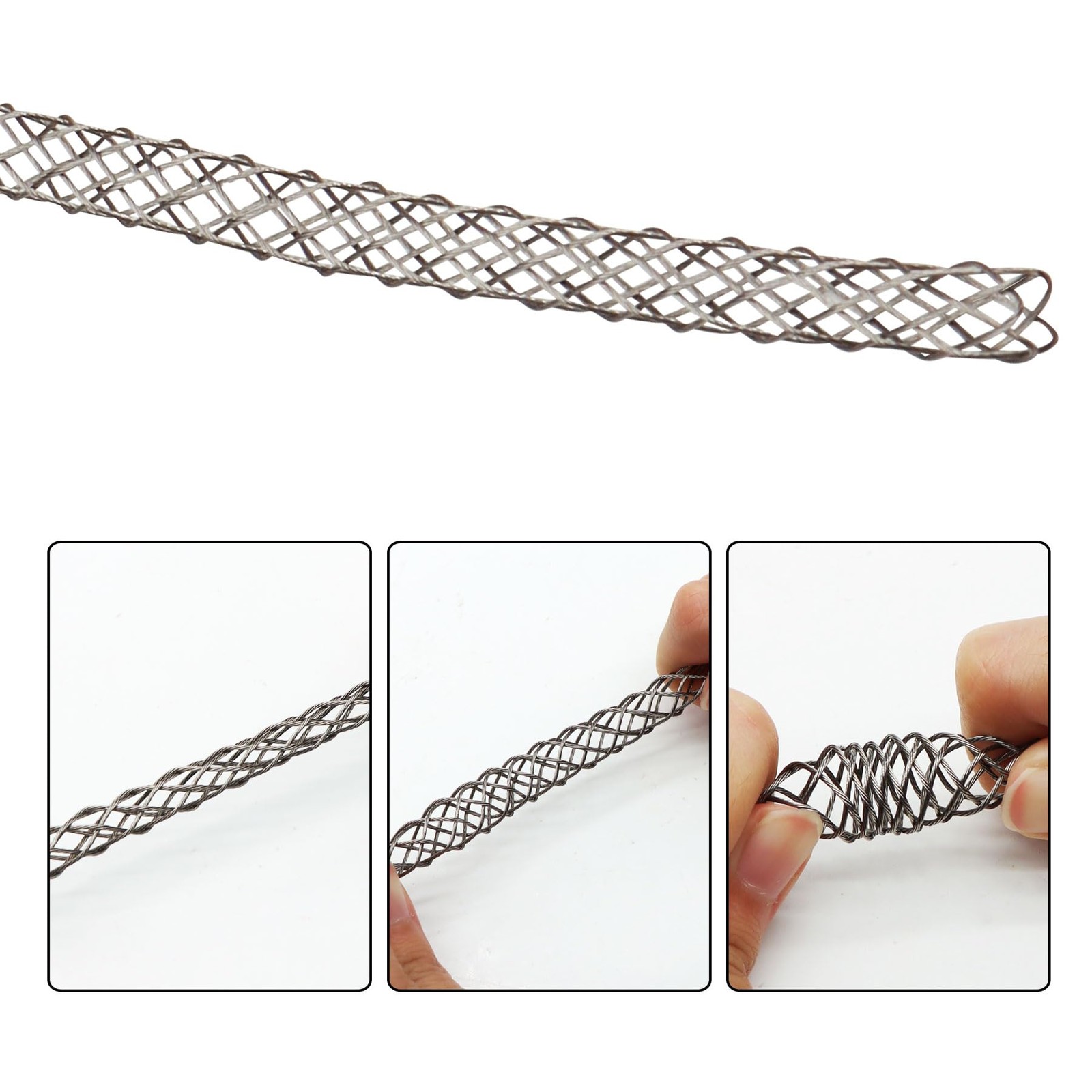 1 Pack Cable Pulling Grip, Electrical Wire Puller Socks, Stainless Steel Mesh Sl
