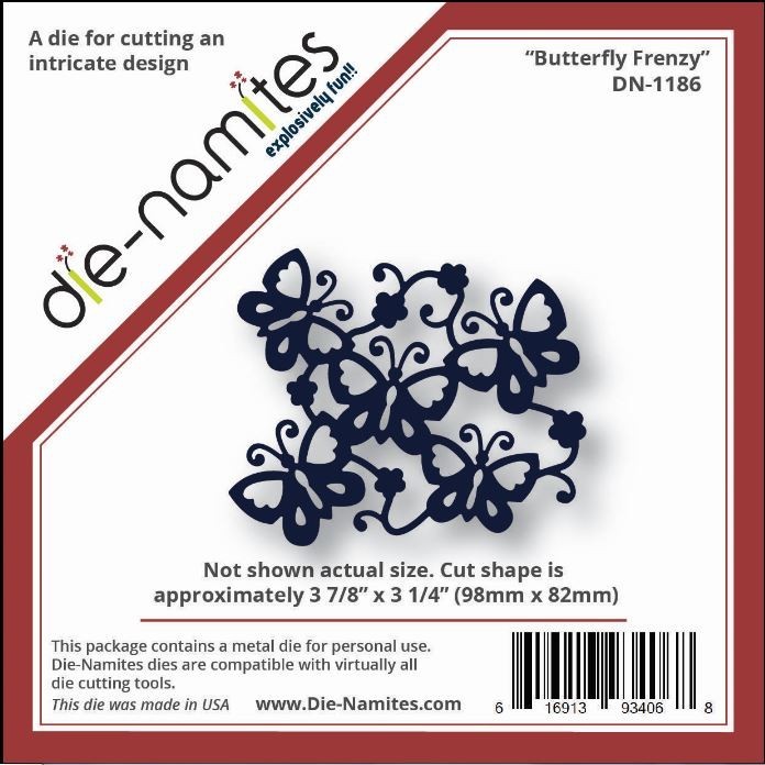 NEW - Die-Namites Die Intricate Design ~   Butterfly Frenzy DN-1186 Spring