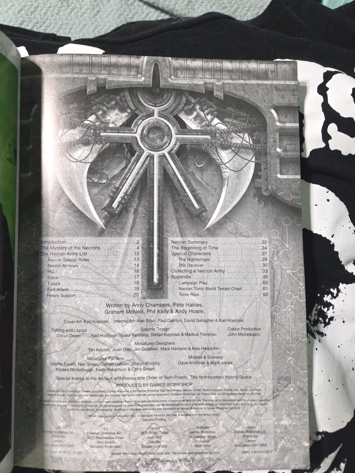 Warhammer 40k Necrons Codex Rulebook 3rd Edition!! 2nd Printing!! OOP!! 2002