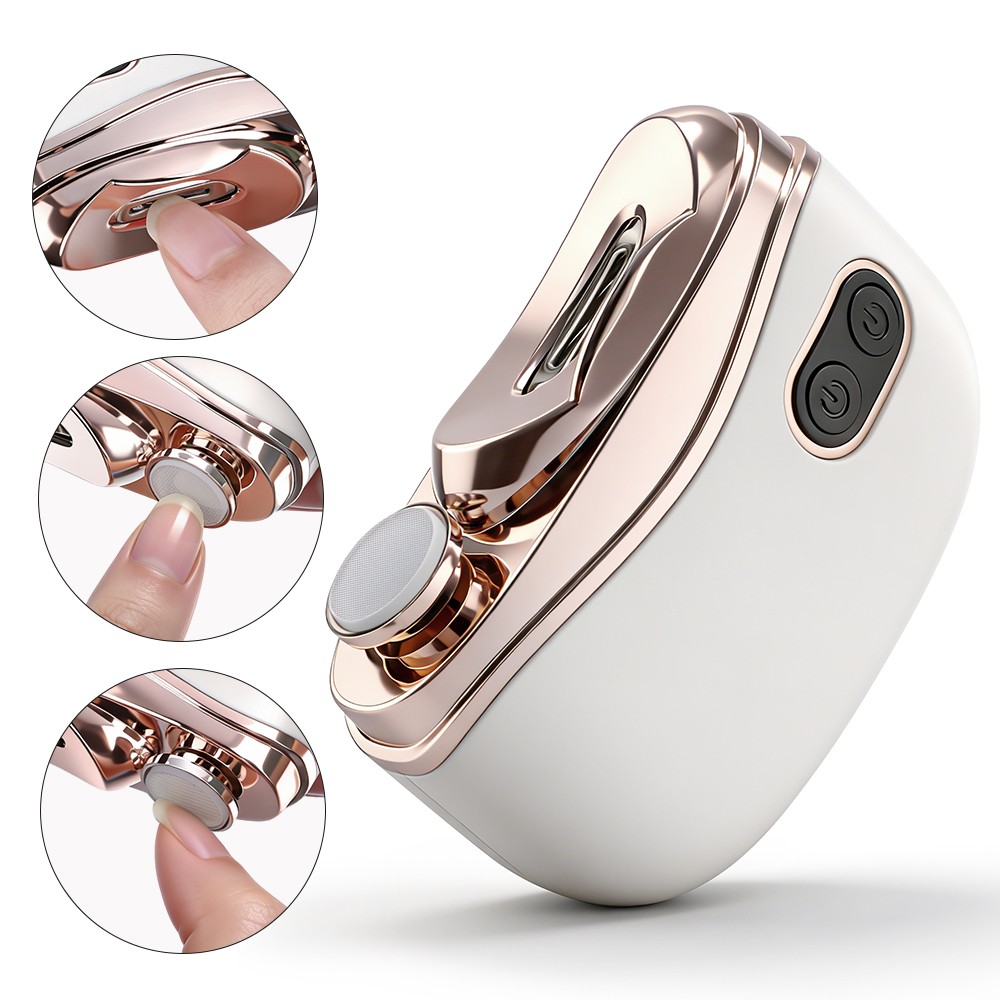Automatic Electric Toe Nail Clippers w/ LED Light USB Rechargeable Nail Trimmer