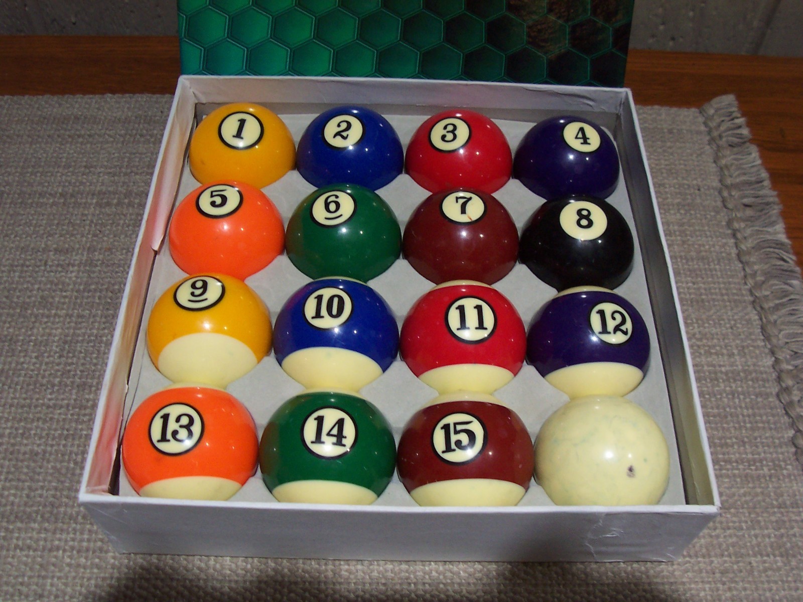 Cuetec 2 1/4" Professional Billiards Ball Set With Box