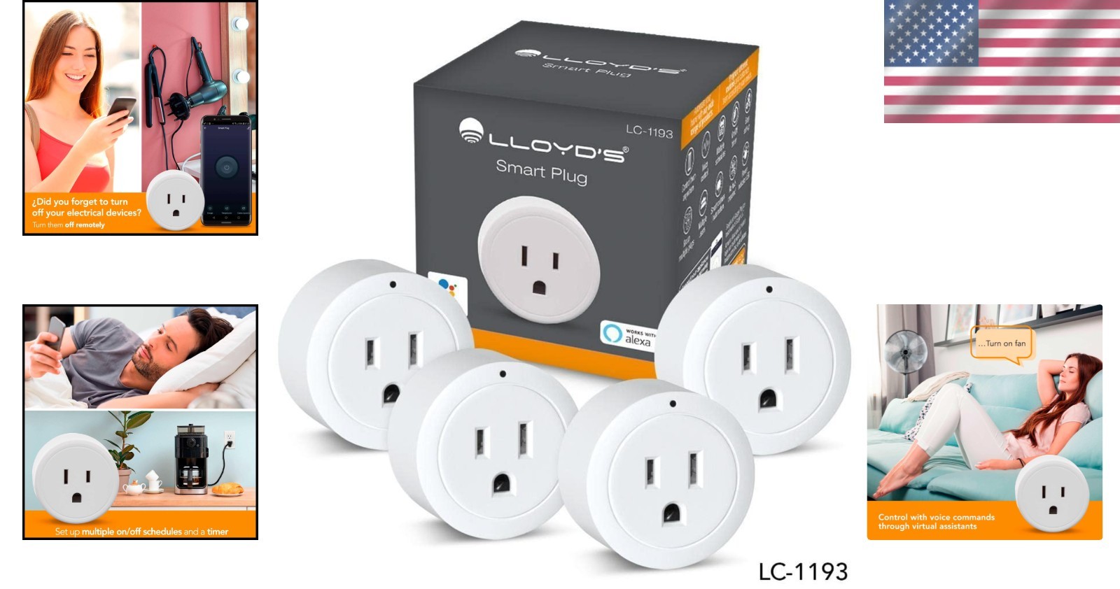 Simplify Living: 4-Pack WiFi Smart Plugs with App Control & Voice Activation