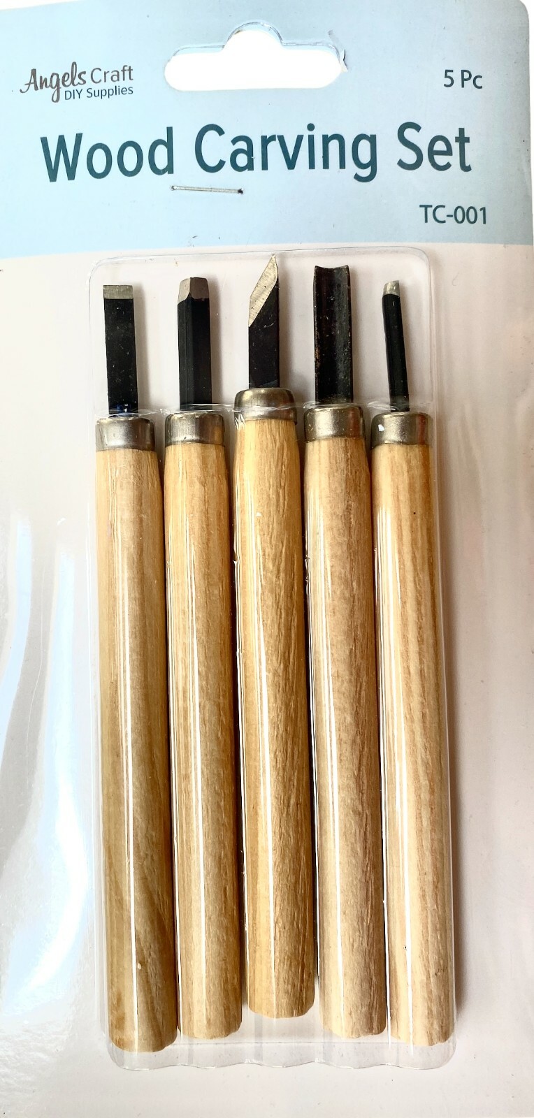 Woodblock Carving Tool Set 5 Pcs, Woodcut Printmaking Tool for Kids and Beginner