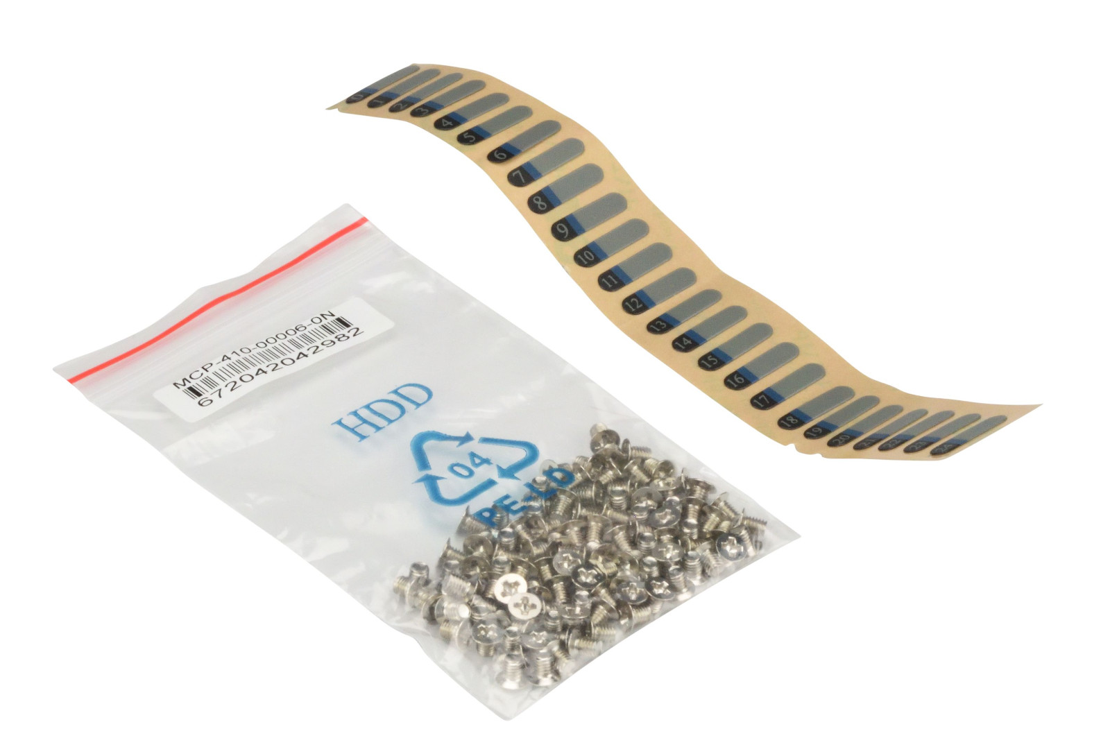 Supermicro MCP-410-00006-0N Screw Bag(100pcs)&Label f/ 24x Hotswap 2.5" HDD Tray