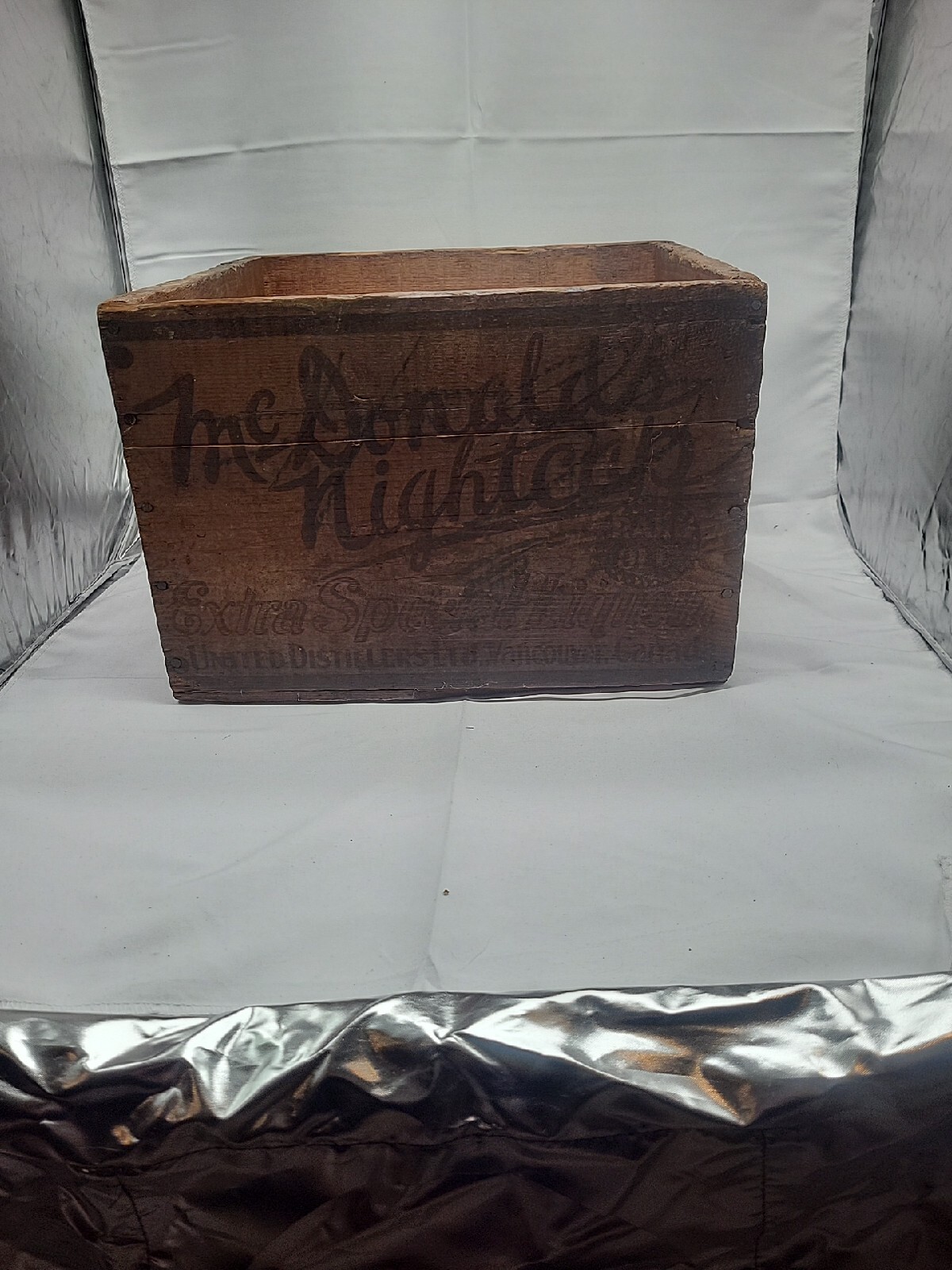 Vintage McDonald's Nightcap Liqueur Wooden  Bottle Shipping Crate Beverage Box
