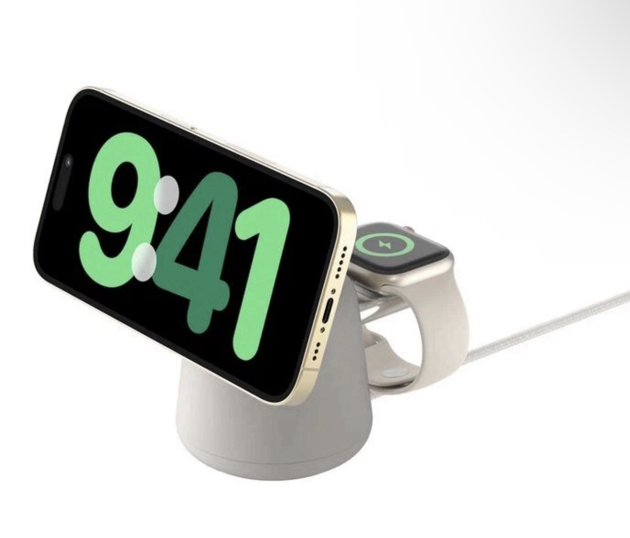 BoostCharge Pro 2-in-1 Wireless Charging Dock with Qi2 15W - Sand