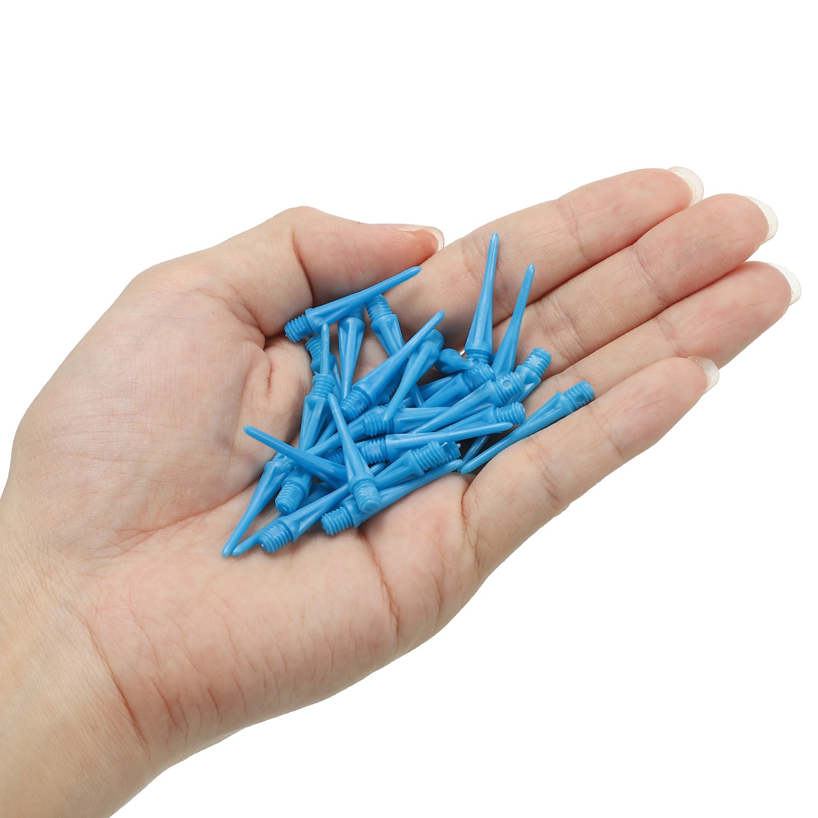 100Pcs Plastic Dart Tips,Game 2BA Thread Soft Darts Tips Blue